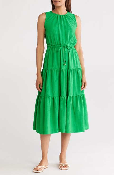 Sleeveless Tiered Midi Dress
