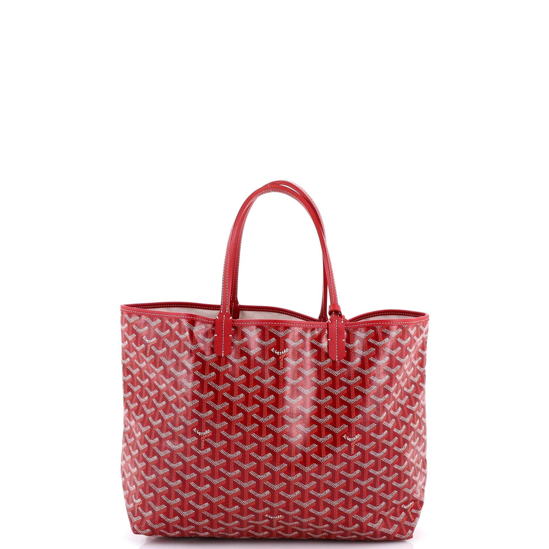 Pre-Owned Goyard Saint Louis Tote Coated Canvas PM, Alternate, color, White
