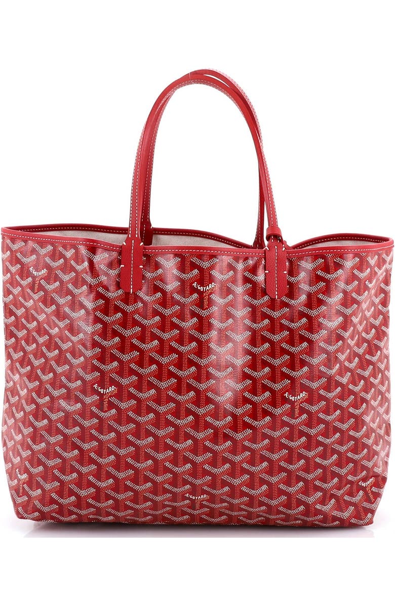 Pre-Owned Goyard Saint Louis Tote Coated Canvas PM, Alternate, color, White