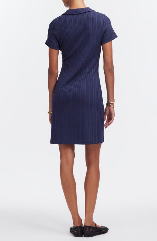 Madewell Rib Polo Minidress In Ink