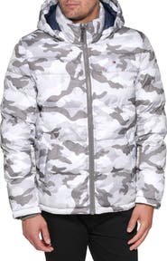 Tommy Hilfiger Nylon Hooded Quilted Rain Jacket