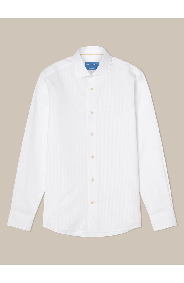 Robert Talbott Reynolds Dobby Stripe Contemporary Fit Shirt, Alternate, color, White