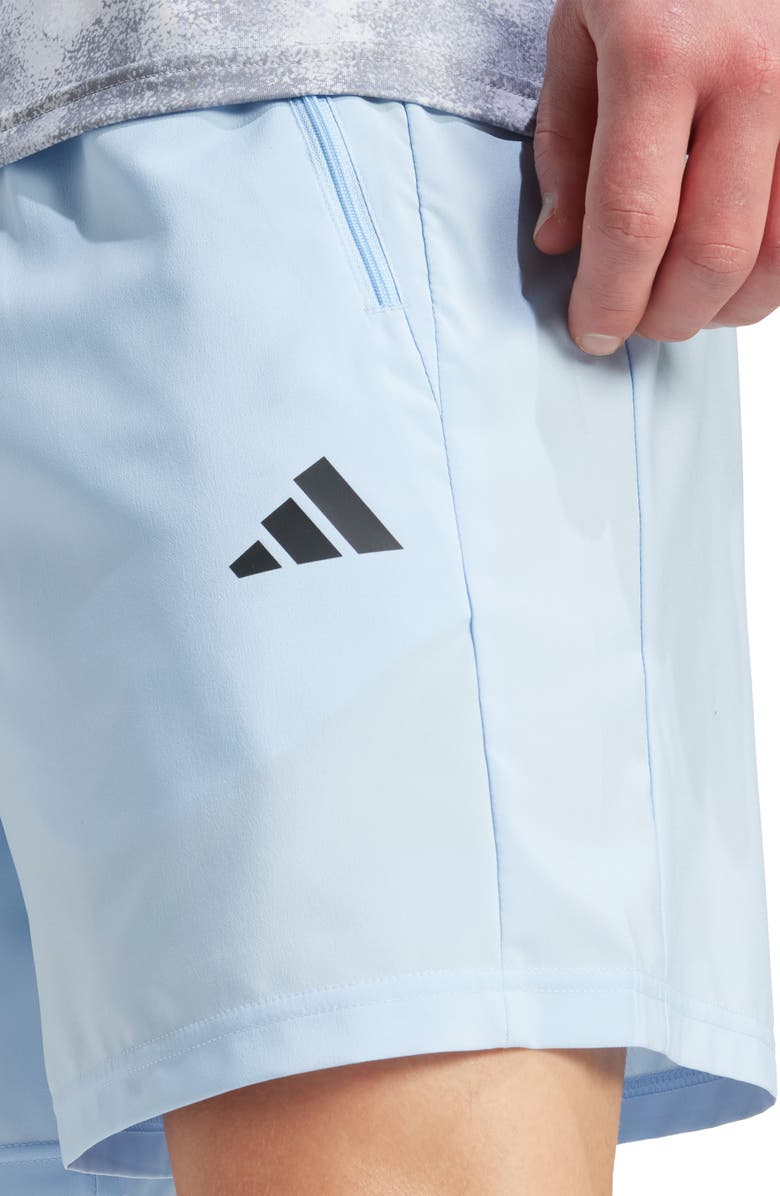 adidas Recycled Polyester Training Shorts, Alternate, color, Blue/ Black