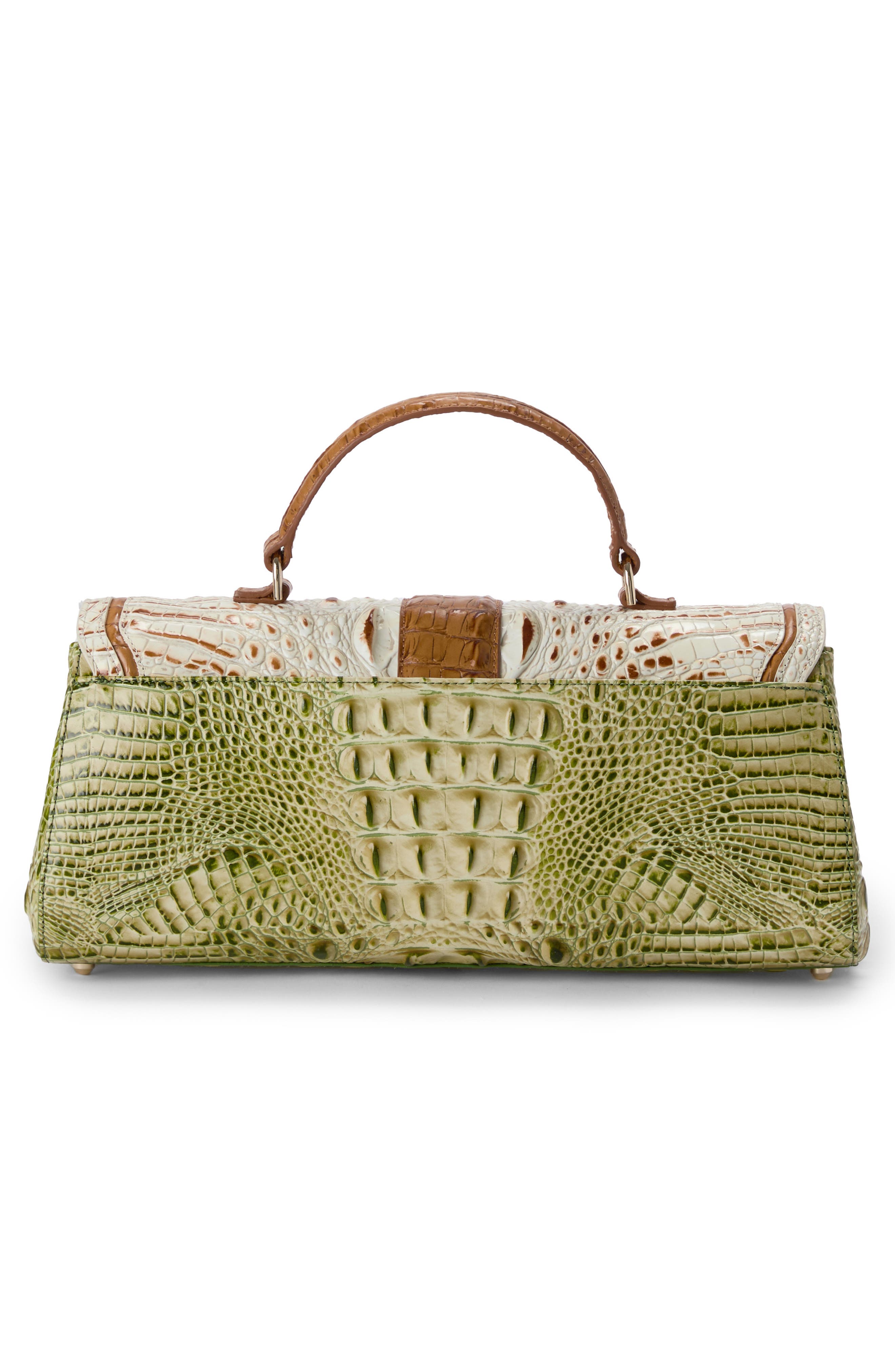 Brahmin Dayan Colorblock Croc Embossed Leather Top Handle Bag, Alternate, color, 