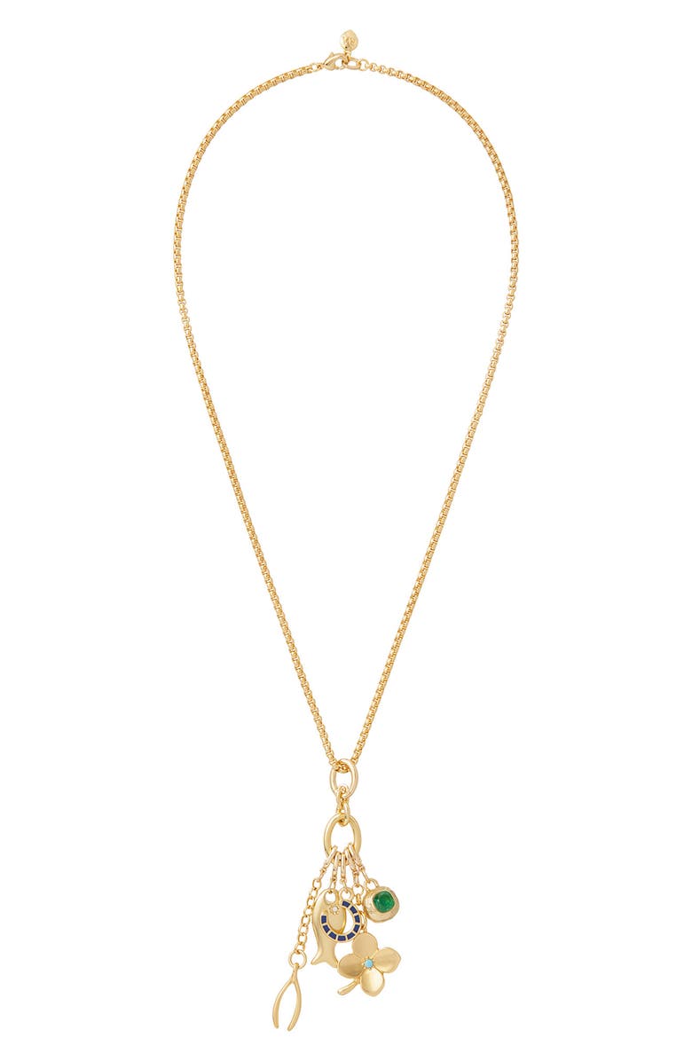 ROXANNE ASSOULIN The Buona Fortuna Charm Pendant Necklace, Alternate, color, Gold