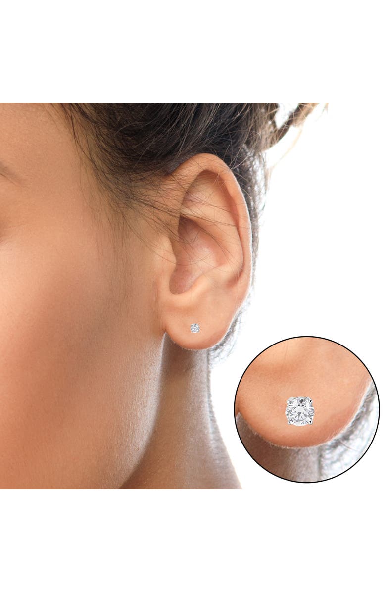 Haus of Brilliance 14K White Gold 1 3/4 Cttw Lab Grown Round Brilliant Diamond Solitaire Stud Earring, Alternate, color, White Gold