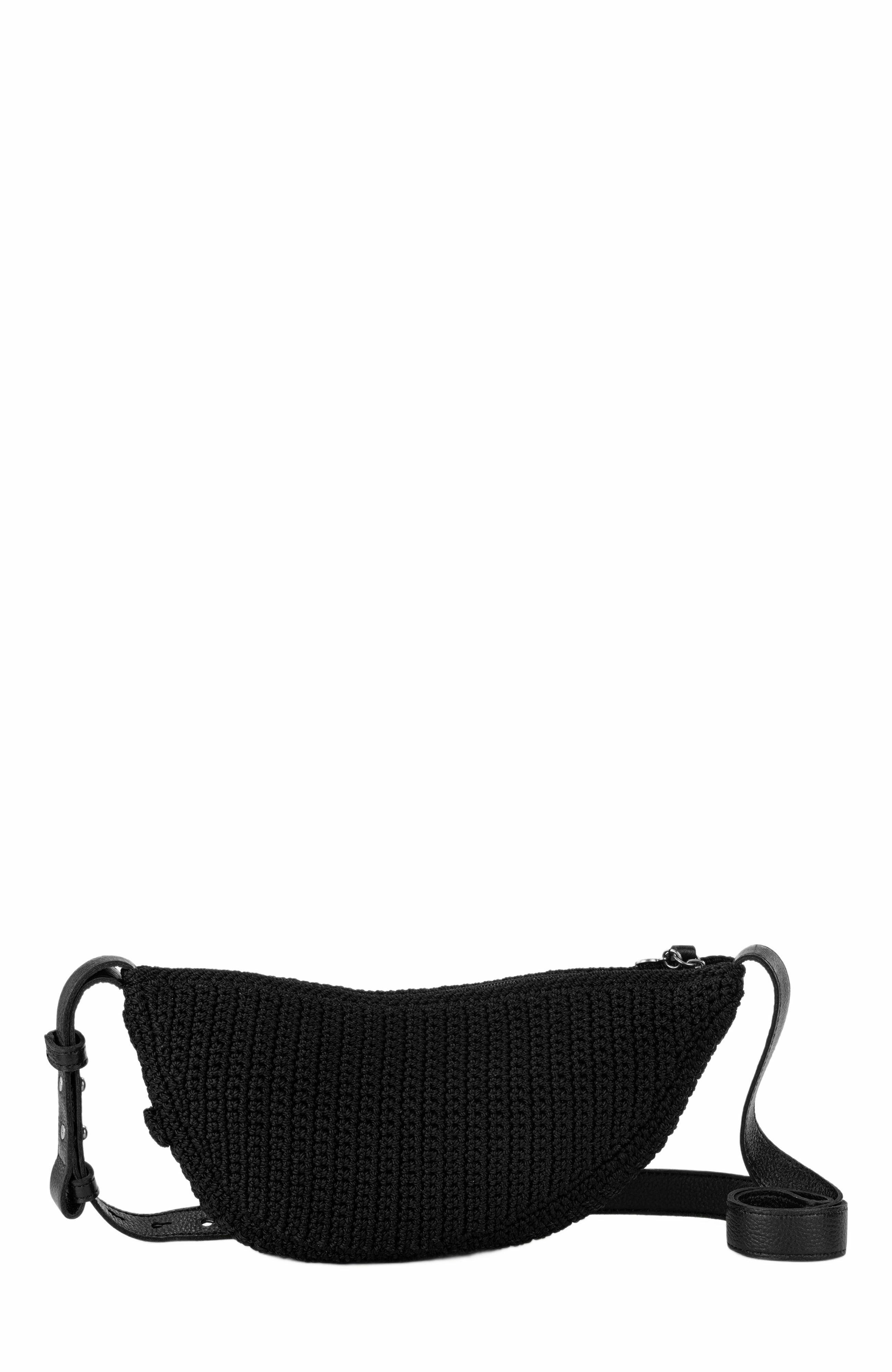 The Sak Tess Sling Crochet Bag, Alternate, color, Black Crochet