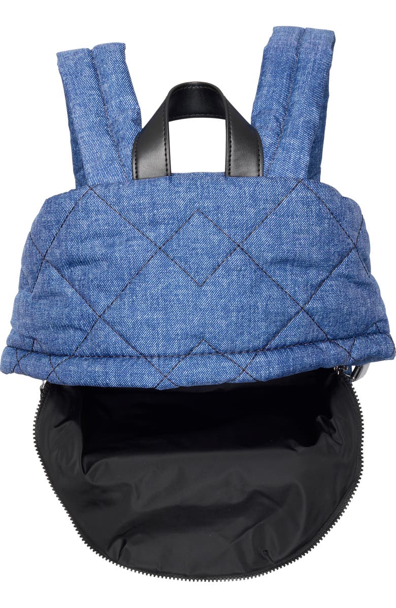 Marc Jacobs Quilted Denim Effect Nylon Backpack, Alternate, color, Denim Blue