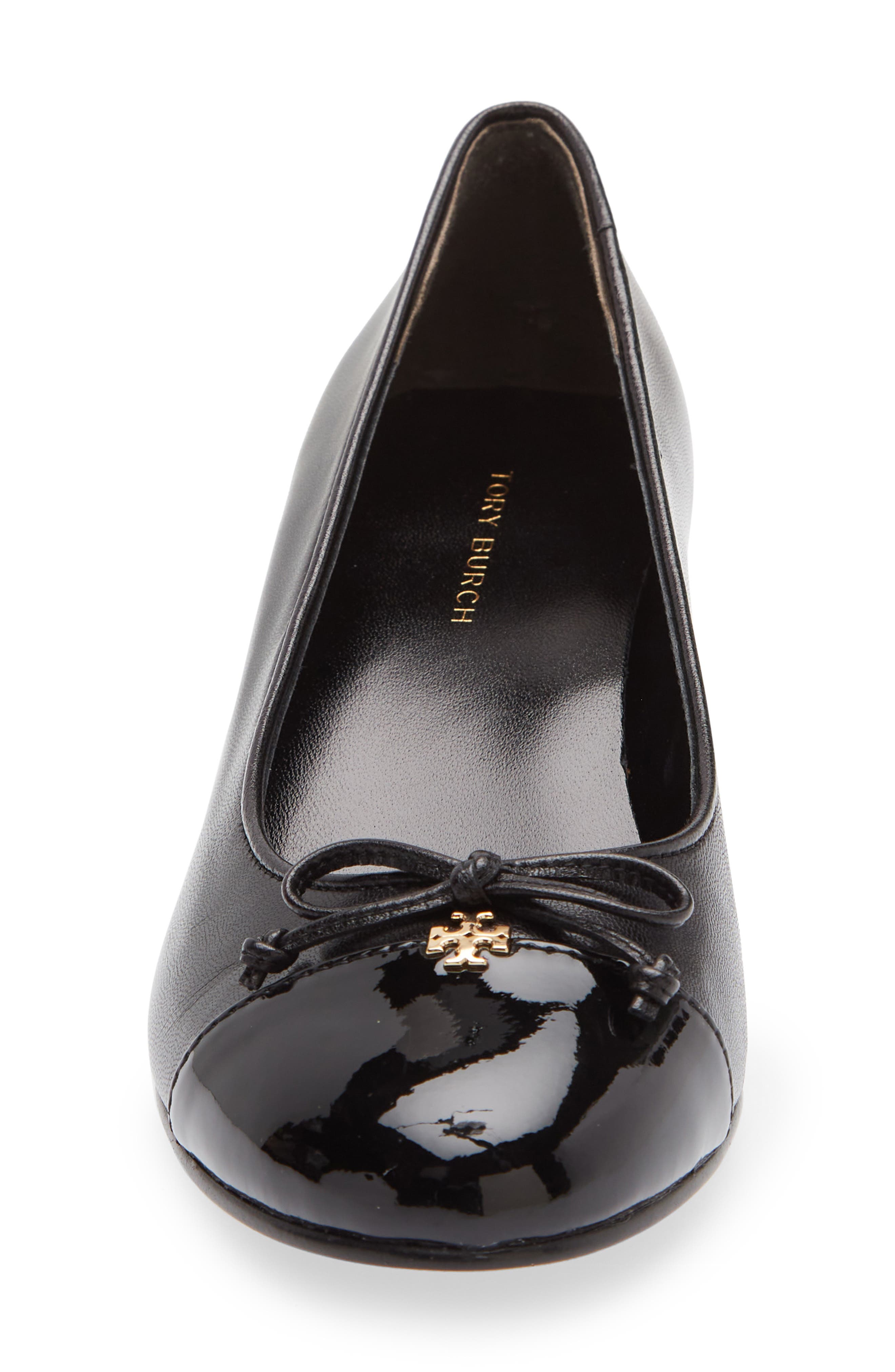 Cap Toe Pump, Alternate, color, PERFECT BLACK / PERFECT BLACK