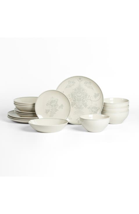 Opal Stoneware 16-Piece Dinnerware Set