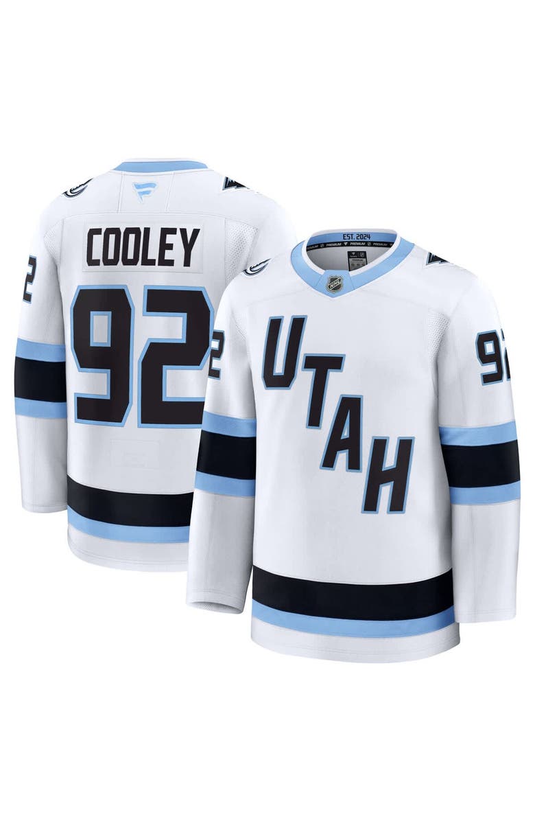 FANATICS Men's Fanatics Logan Cooley White Utah Mammoth Away Premium Player Jersey, Main, color, White