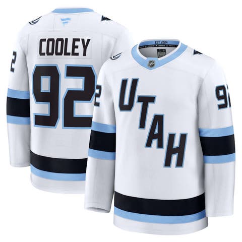 Men's Fanatics Logan Cooley White Utah Mammoth Away Premium Player Jersey