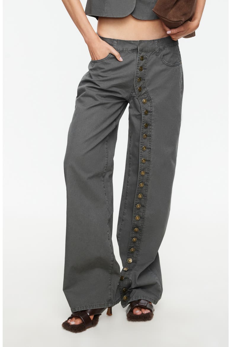 Penny Cotton Pants, Main, color, MOSS