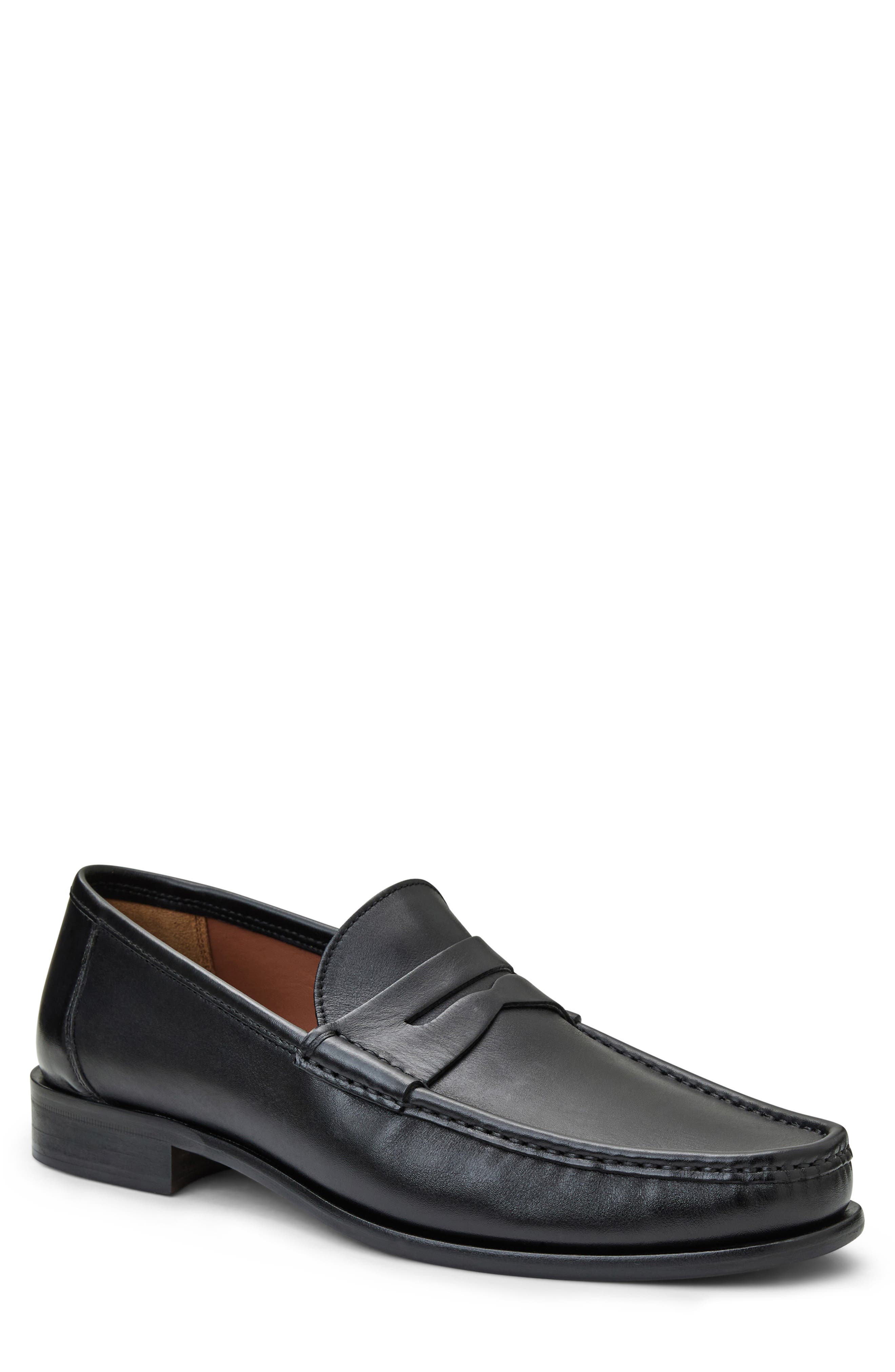 Bruno Magli Tonio Penny Loafer in Black Nappa 