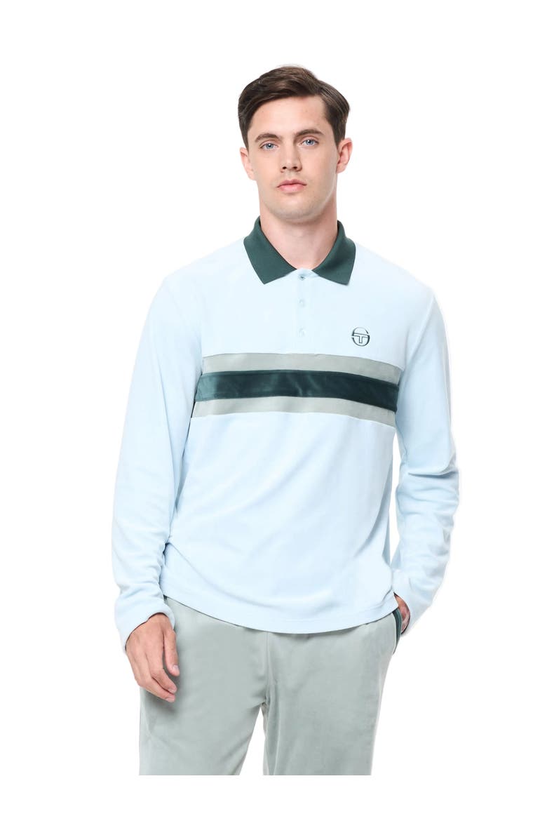 Banda Velour Polo, Main, color, BABY BLUE