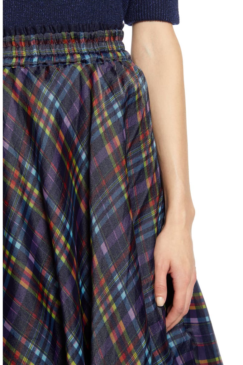 x Atlantic-Pacific Full Organza Midi Skirt (Nordstrom Exclusive), Alternate, color, NAVY PLAID