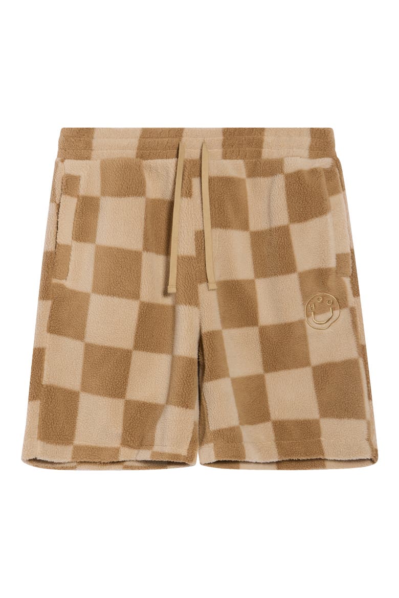 Nustine Check Fleece Shorts, Alternate, color, MEDIUM BEIGE