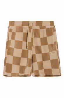 BOSS Nustine Check Fleece Shorts