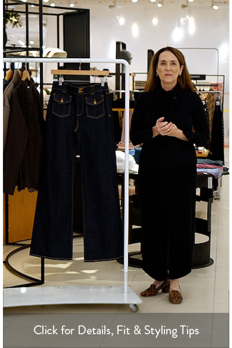 Fay Patch Pocket Wide Leg Jeans video