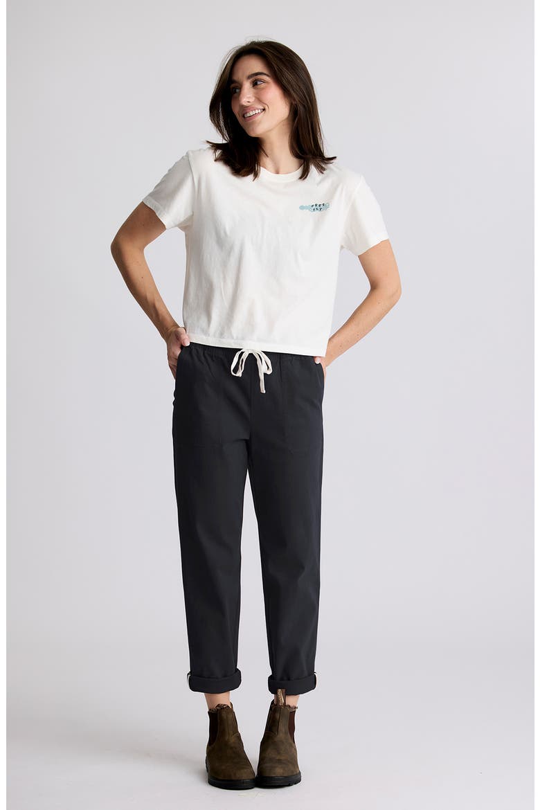 Pacifica Stretch Twill Drawstring Pants, Alternate, color, BLACK SAND