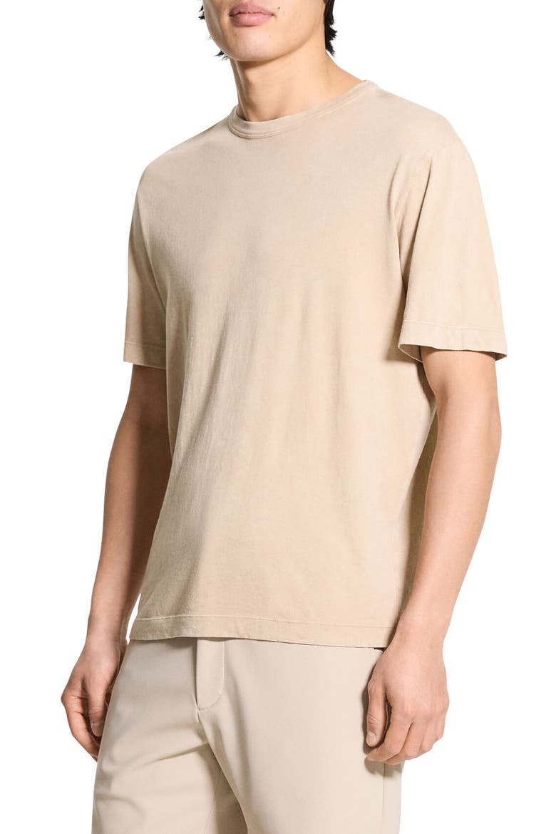 Washed Pima Cotton T-Shirt, Alternate, color, CHINO