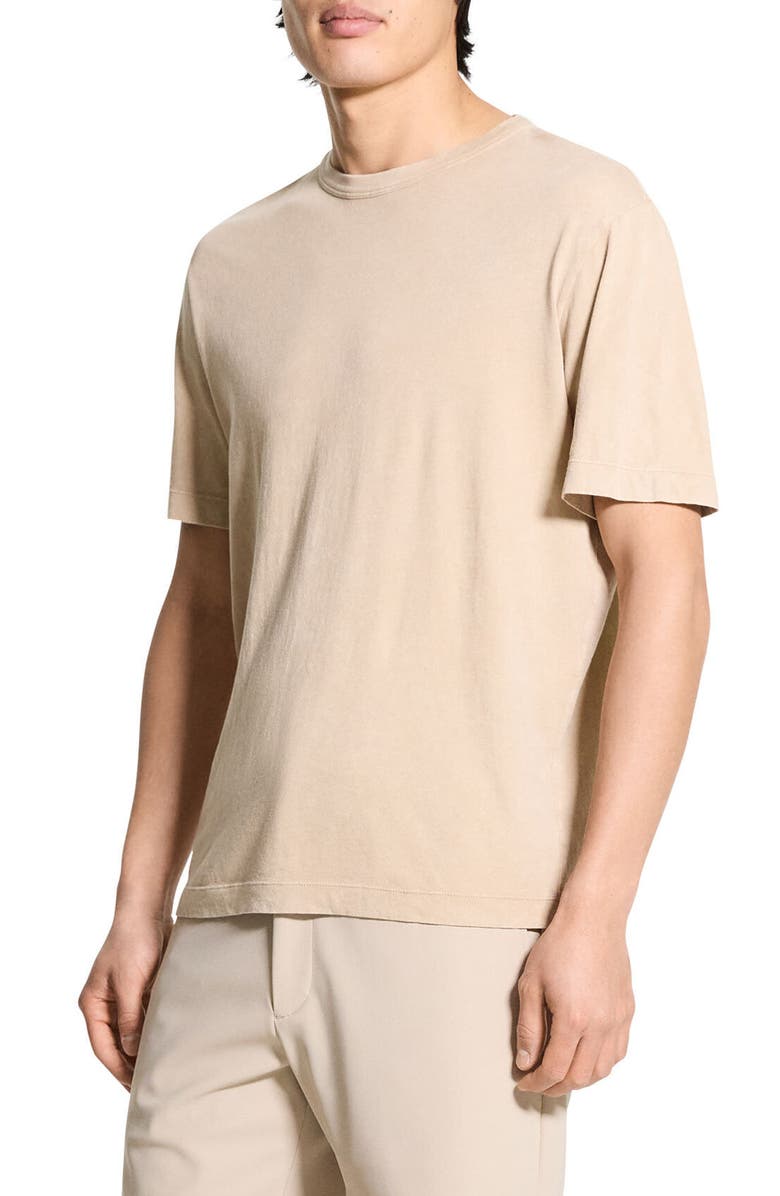 Theory Washed Pima Cotton T-Shirt, Alternate, color, Chino