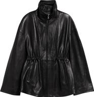 NOUR HAMMOUR Passage Relaxed Fit Leather Jacket