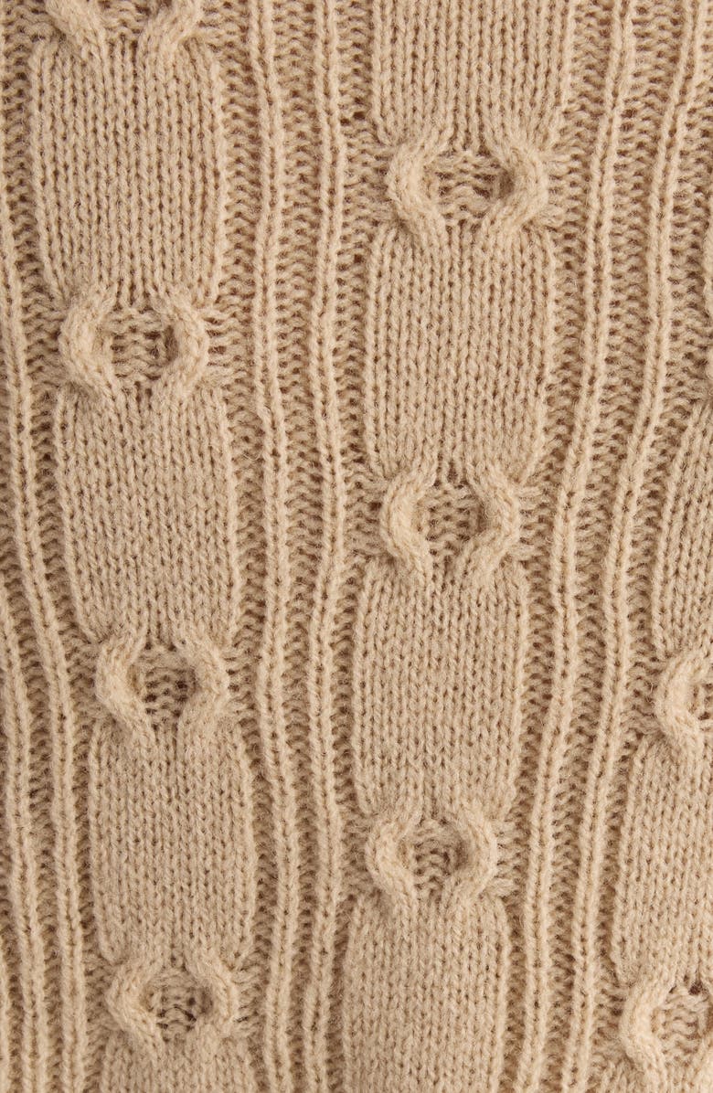 Dries Van Noten Tessy Mixed Stitch Wool Sweater, Alternate, color, Beige