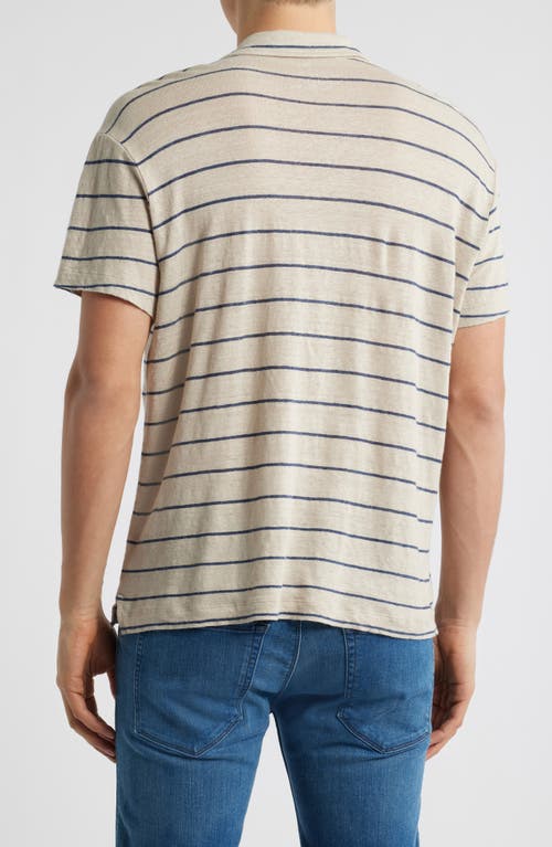 Alex Crane Ola Linen Knit Short Sleeve Button-up In Rio