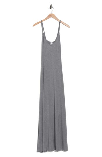 Go Couture V-neck Maxi Dress In Gray