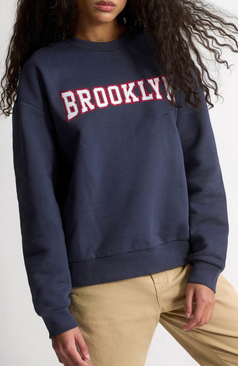 Brooklyn Industries Appliqué Logo Graphic Sweatshirt, Alternate, color, 