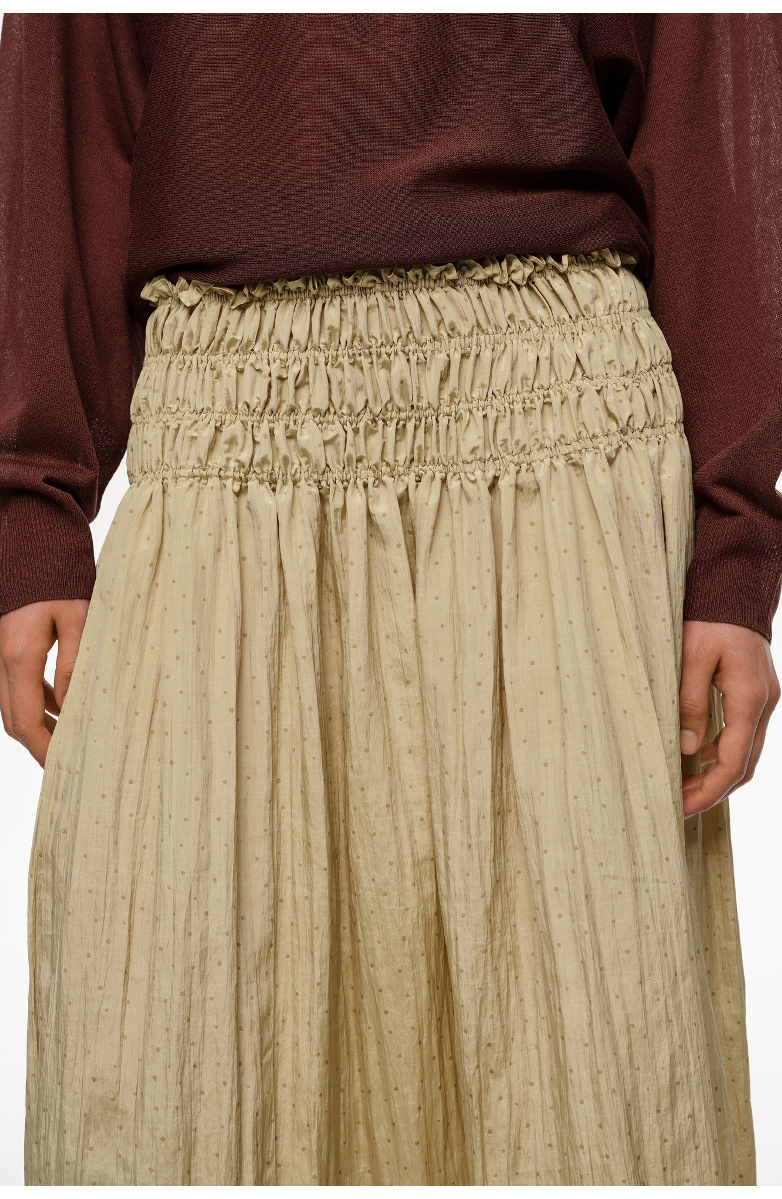 Mini Dots Ruched Flare Skirt - image 2