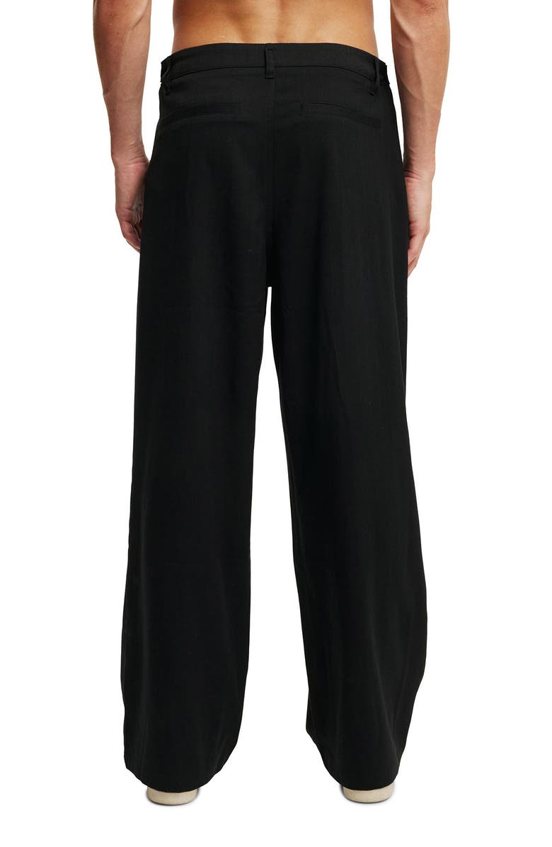 Cotton On Men's Super Baggy Pleated Pant, Alternate, color, Black