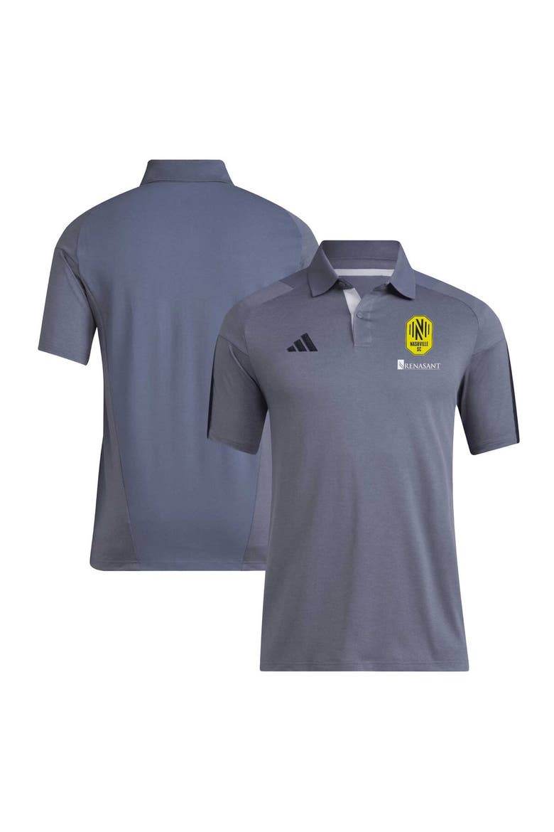 Men's adidas Gray Nashville SC 2024 Training Polo, Main, color, Gray