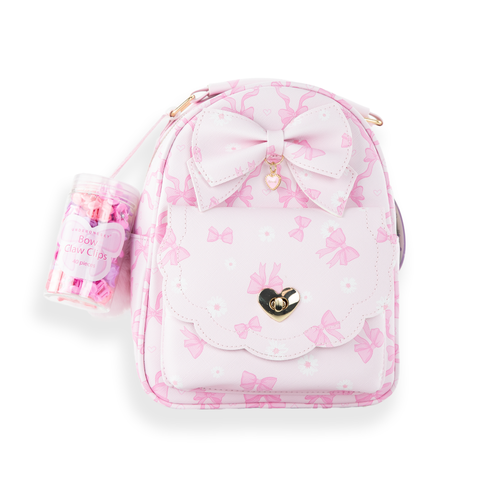 Quilted Bow Mini Backpack Set