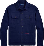 Polo Ralph Lauren Brushed Flannel Button-Up Shirt Jacket