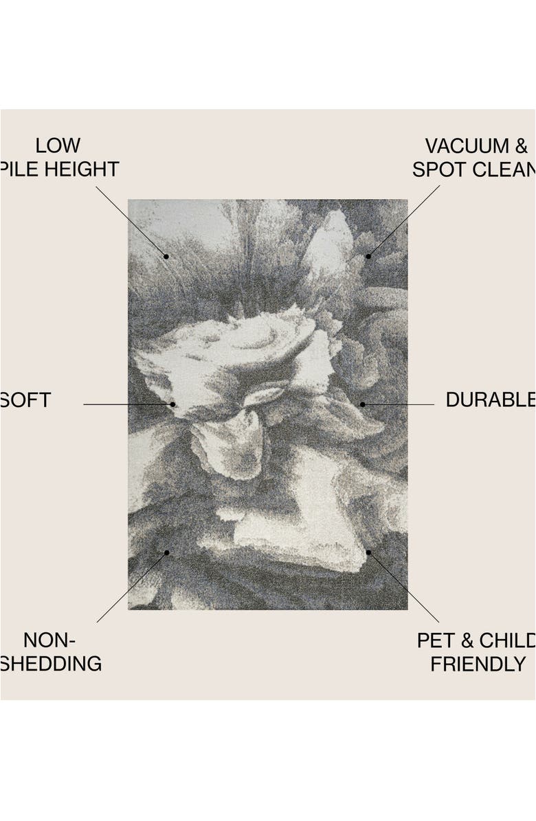 JONATHAN Y Petalo Abstract Two-Tone Modern Area Rug, Alternate, color, Gray/Cream