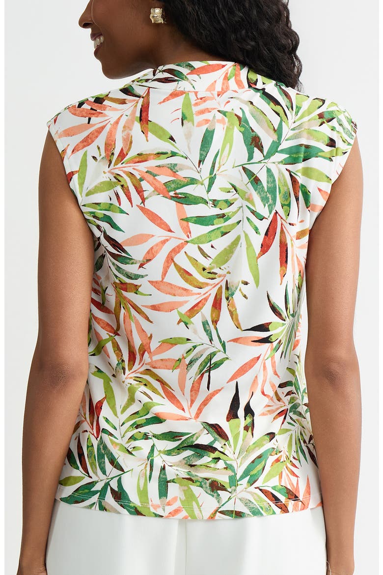 Cowl Neck Cap Sleeve Top, Alternate, color, VANILLA ICE MULTI