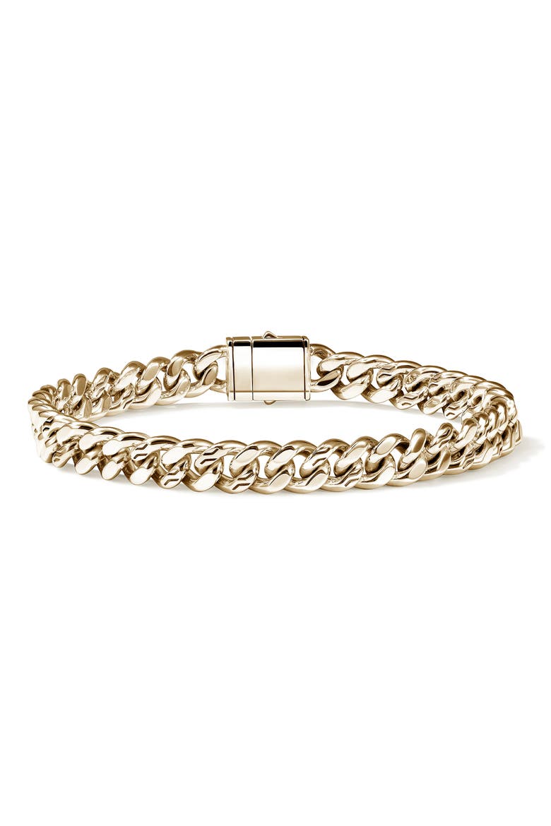 Curb Chain Bracelet, 7mm, Main, color, GOLD