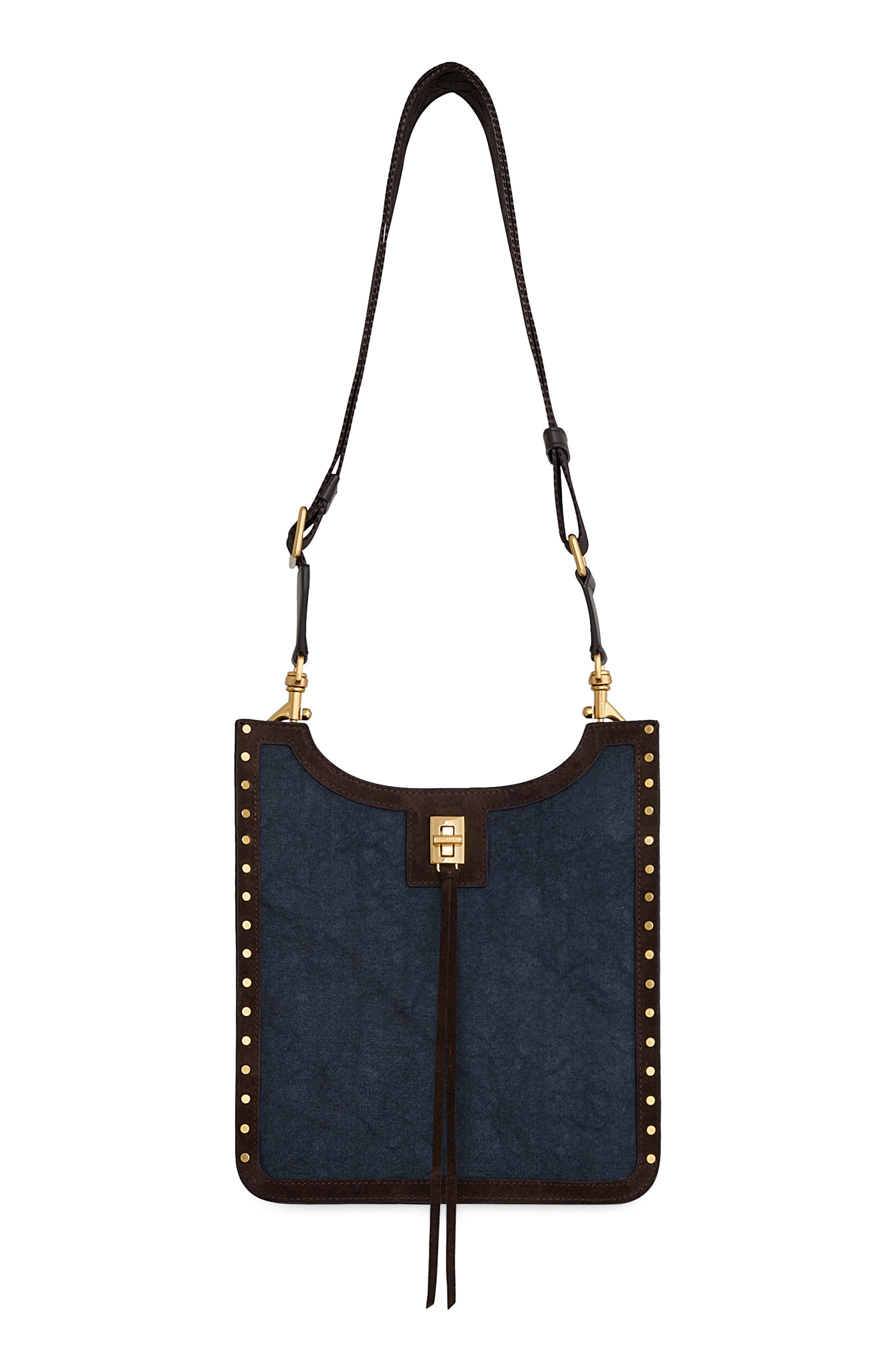 Rebecca Minkoff Medium Darren Feed Crossbody Bag, Main, color, Denim/ Fondant