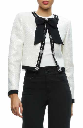 Gwyneth Rhinestone Detail Tweed Jacket