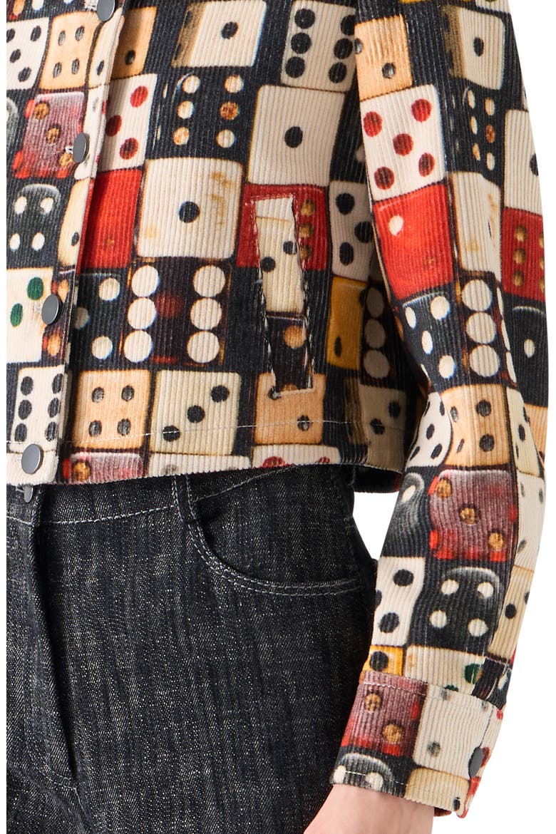 Dice Print Stretch Corduroy Jacket, Alternate, color, MULTICOLOR