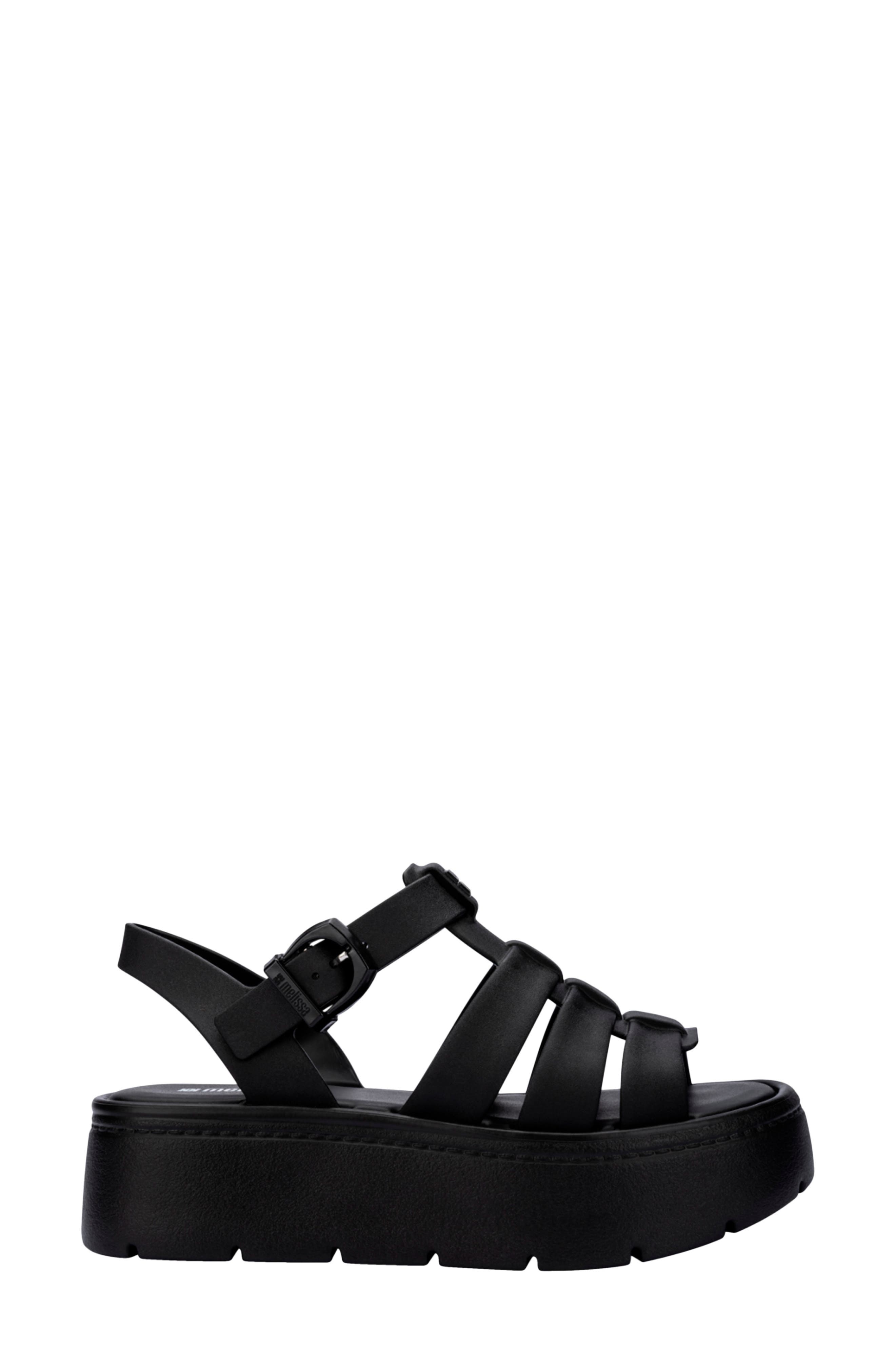 Melissa Up Platform Slingback Fisherman Sandal, Alternate, color, Black