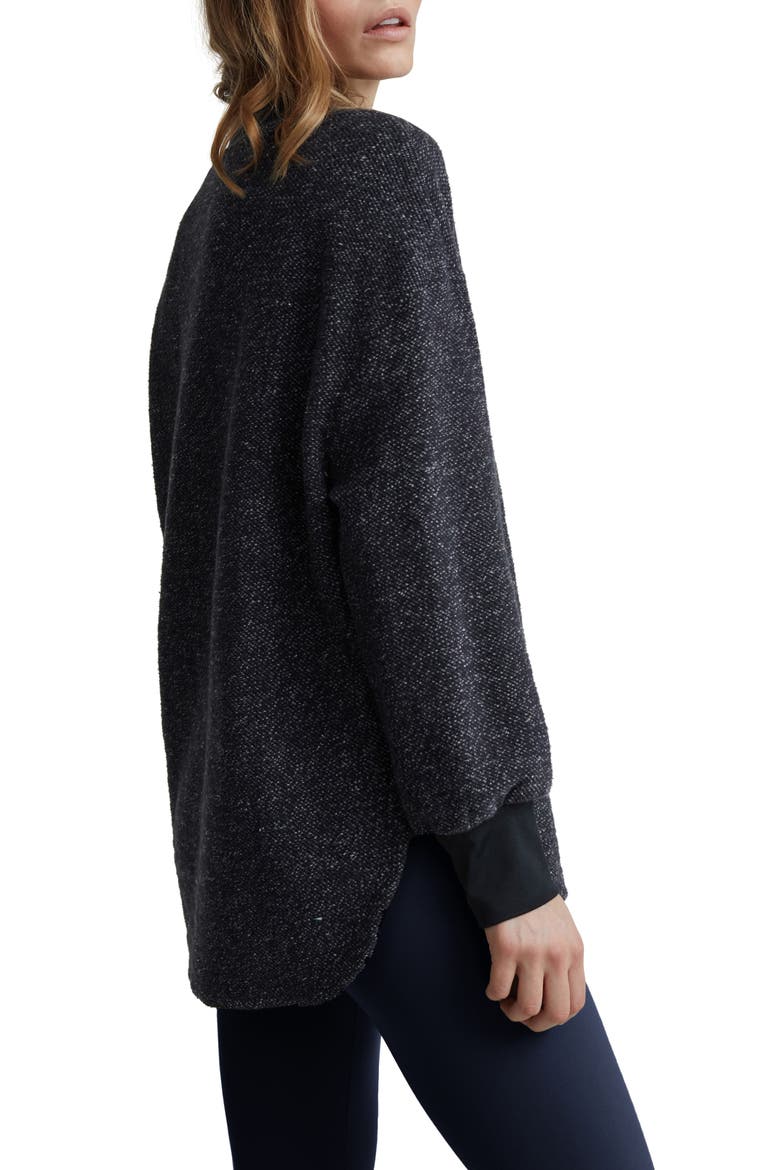 Sullivan Marled Tunic Sweatshirt, Alternate, color, CHARCOAL MARL