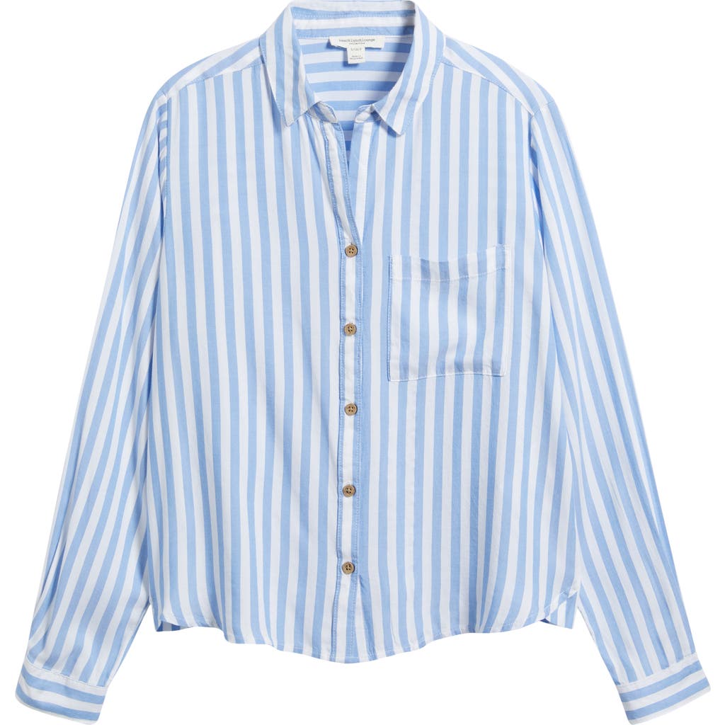 BEACHLUNCHLOUNGE BEACHLUNCHLOUNGE CANDACE STRIPE BUTTON-UP SHIRT