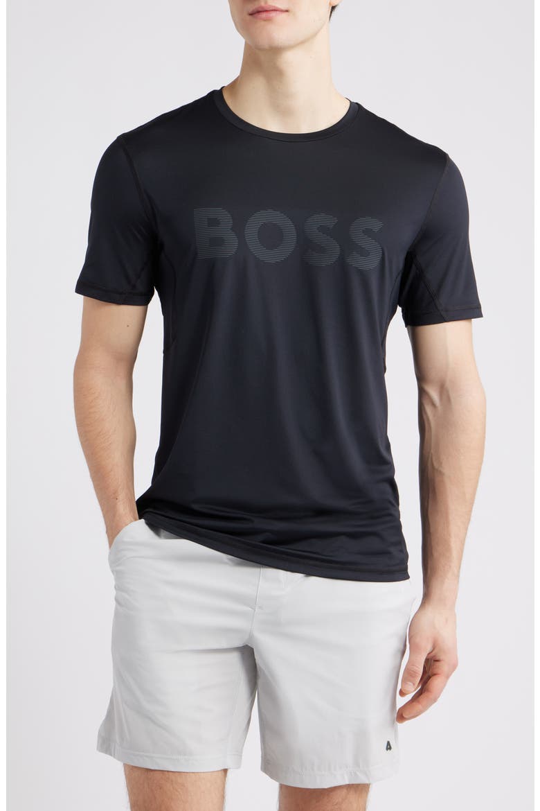 Tee Active Slim Fit Performance Logo Graphic T-Shirt, Main, color, BLACK
