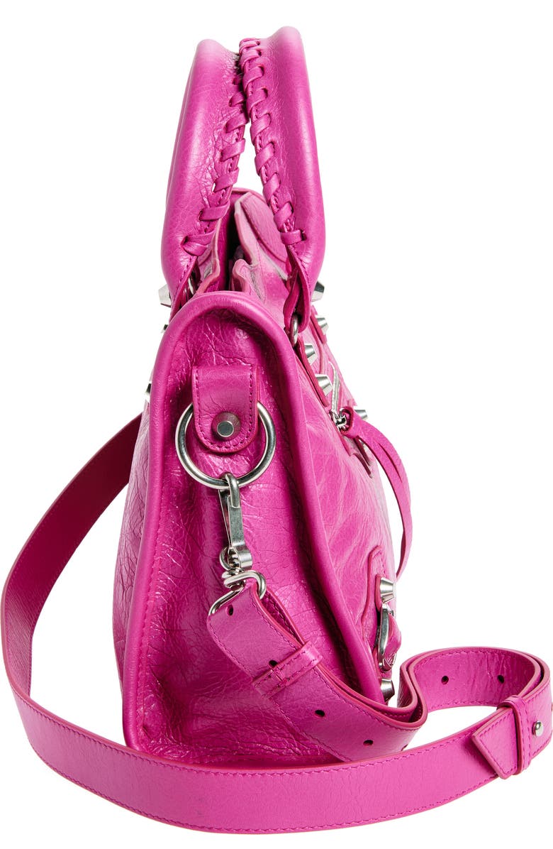 Balenciaga Small Le City Crinkle Leather Top Handle Bag, Alternate, color,