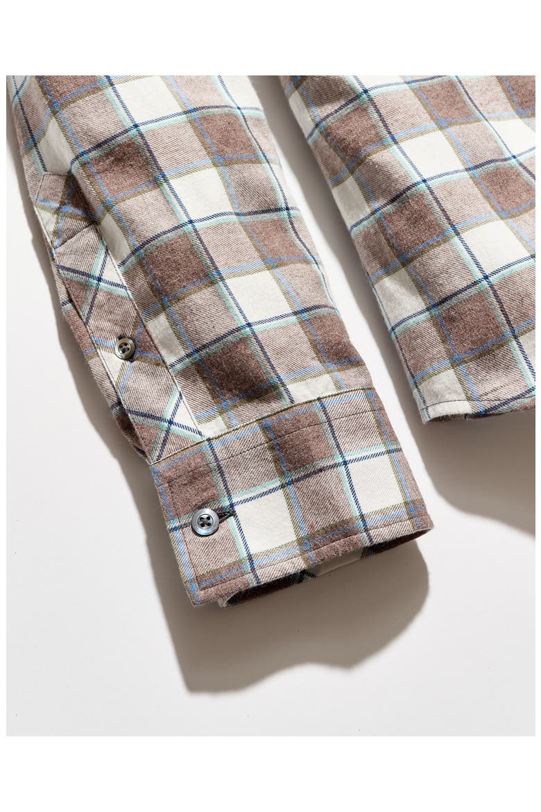 Check Melange Sport Shirt, Alternate, color, BROWN MULTI