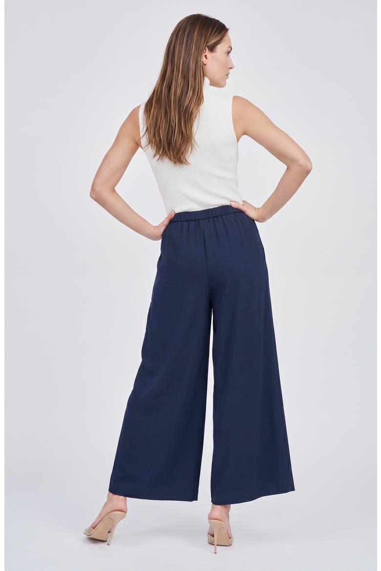 Elastic-Waisted Wide Leg Pants, Alternate, color, INDIGO NIGHT