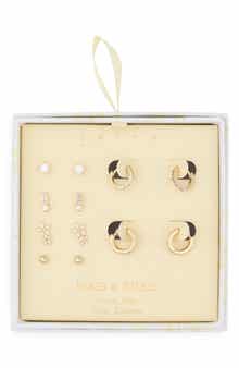 Leith Assorted 6-Pack Cubic Zirconia Earrings